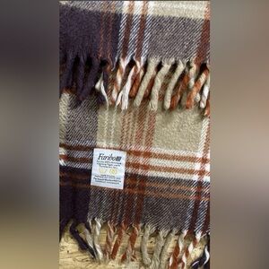Vintage Blanket Faribo Woolen Mills Cream Acrylic Blanket 50X50